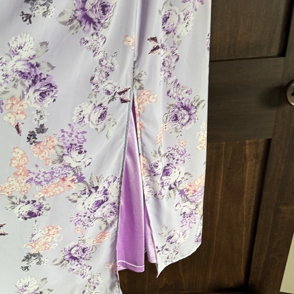 Grace Karin Lavender Floral Dress - Picture 5 of 7